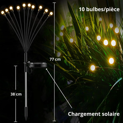 Lampes LED lucioles à énergie solaire